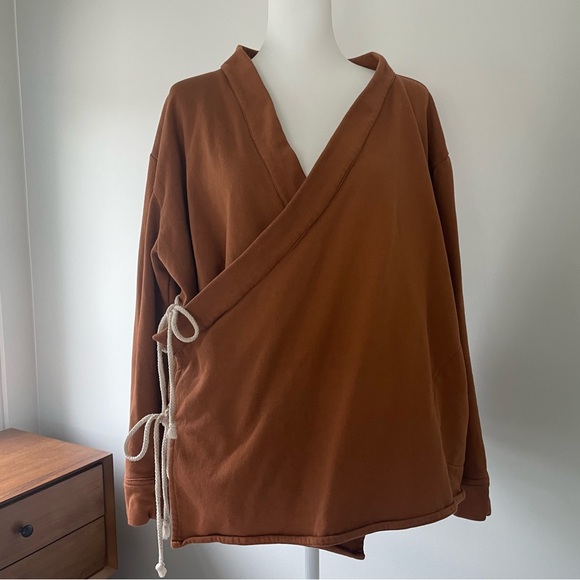 Myrah Penaloza Sweaters - Myrah Penaloza Cotton Lounge Wrap